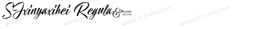 SJxinyaxihei Regula字体转换